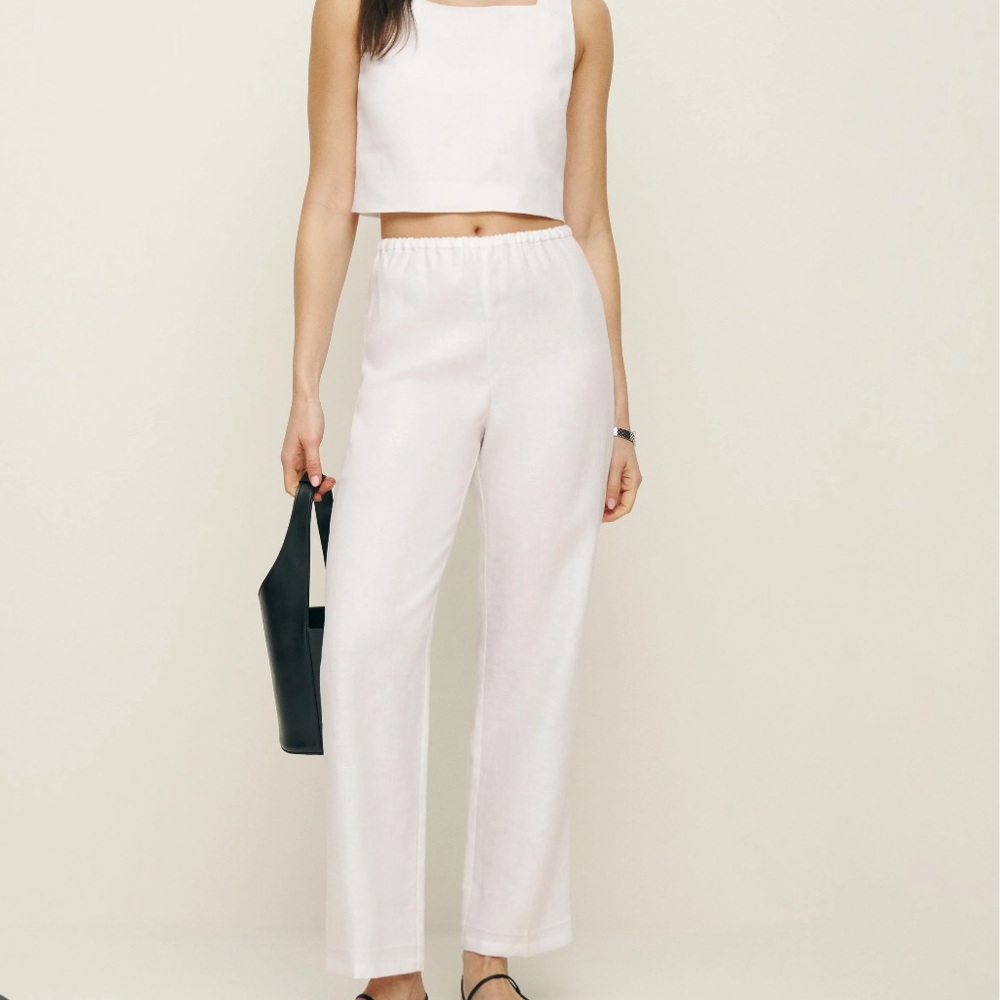 Reformation - Remi Cropped Linen Pant